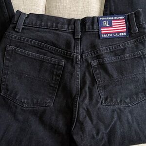 Ralph Lauren Women's Black High Rise Jeans